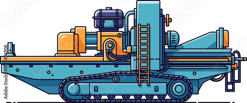 Amphibious dredging equipment for waterway maintenance