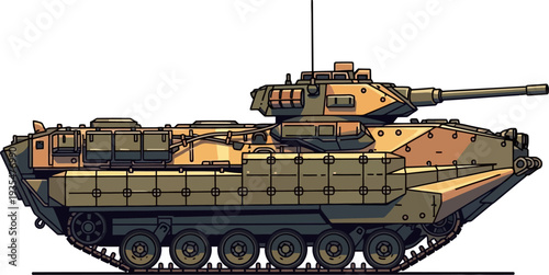 Armored infantry fighting vehicle in desert camouflage