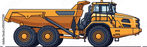 Articulated hauler truck for transporting materials across rough terrain