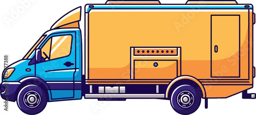 Compact box delivery van for logistics and shipping