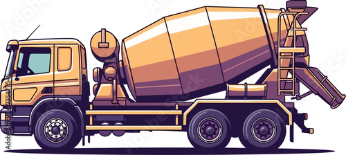 Concrete mixer truck for ready mix cement transport