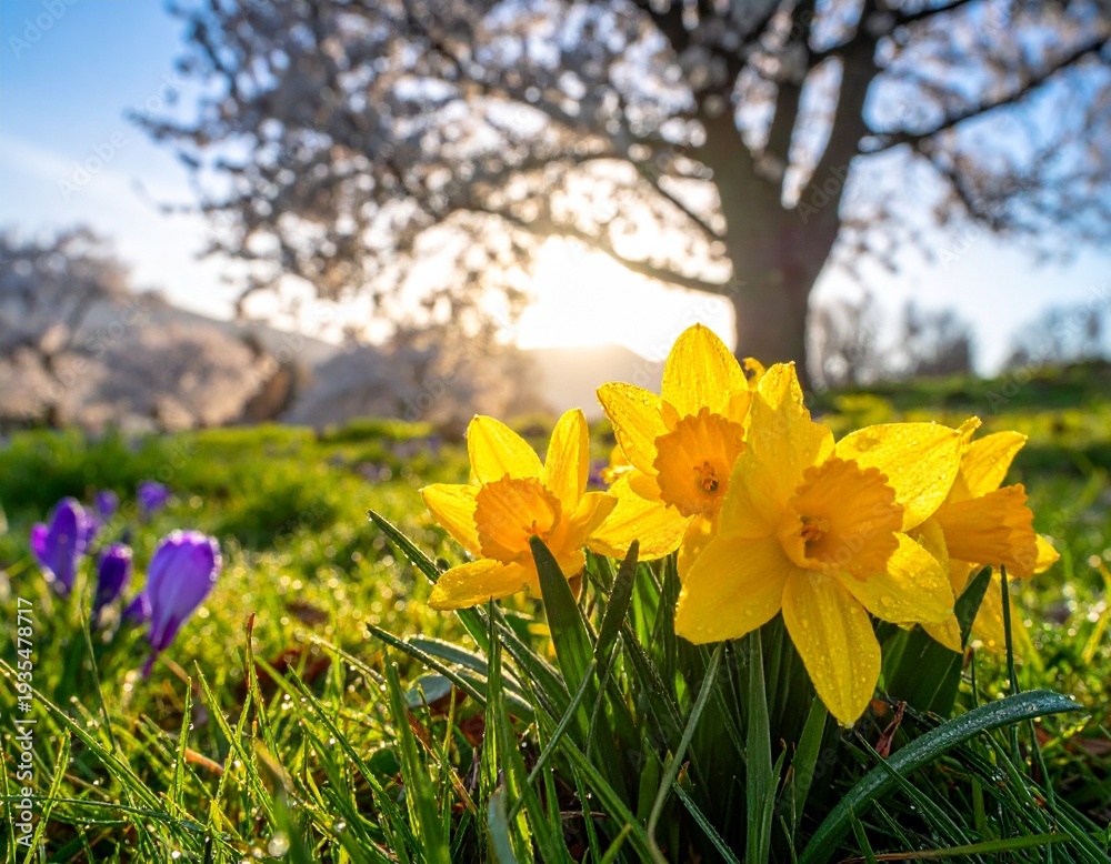 Obraz premium Frühlingserwachen Ein Meer aus Blüten und Licht