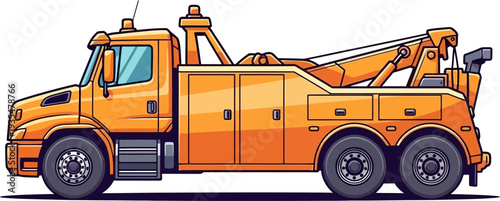 Heavy recovery tow truck with hydraulic lifting arm for vehicles