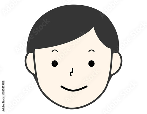 ベリーショートの可愛い女の子　7.3分け