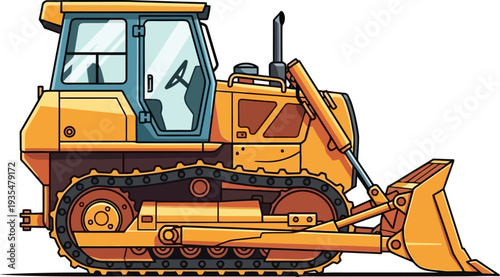 Industrial crawler bulldozer for heavy site clearing