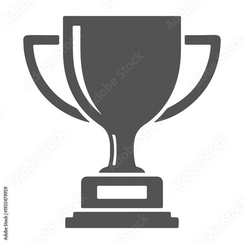 Winner Trophy Cup Award Icon in Minimal Flat Style Isolated on Transparent Background