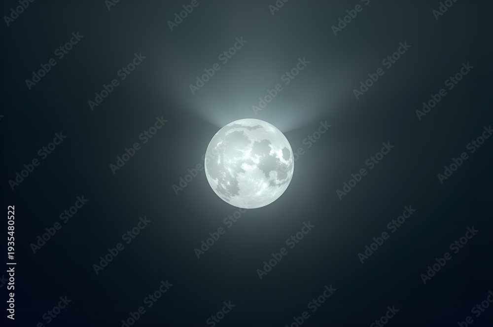 Obraz premium Full Moon Rising Over Dark Sky