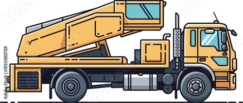 Mobile utility service truck with boom lift