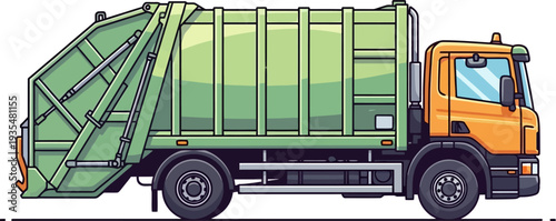 Municipal waste collection vehicle for residential trash removal