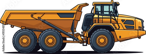 Off-road articulated hauler for earthmoving projects