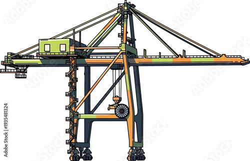 Port gantry crane for container handling