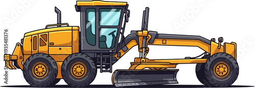 Precision motor grader machine for road surface leveling