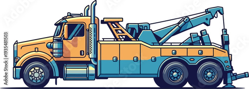 Professional recovery wrecker truck for roadside assistance