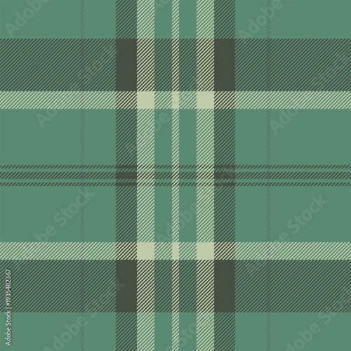 Expensive pattern seamless vector, bandanna check fabric background. Order texture plaid textile tartan in pastel and green colors.
