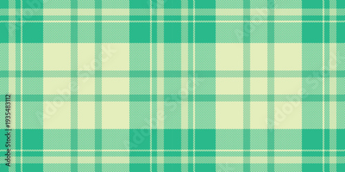 Tailor textile fabric tartan, weave pattern vector texture. Duvet cover seamless check background plaid in light and teal colors.