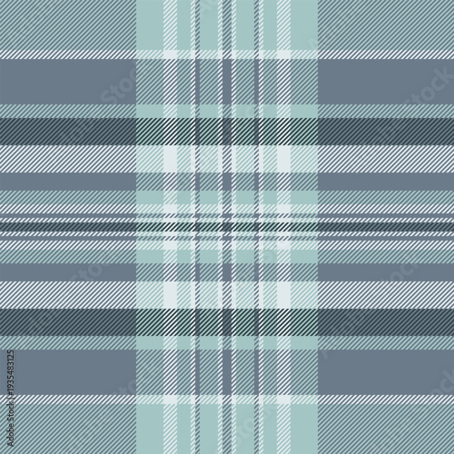 Hat plaid textile texture, decor seamless pattern vector. English check background fabric tartan in pastel and sterling silver colors.