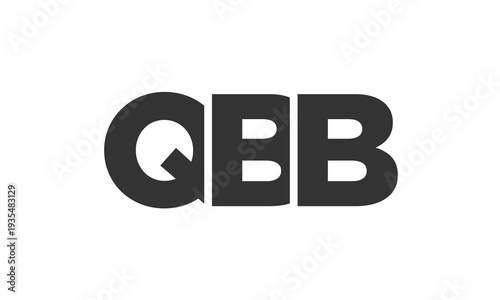 QBB logo design template with strong and modern bold text. Initial based vector logotype featuring simple and minimal typography. Trendy company identity.