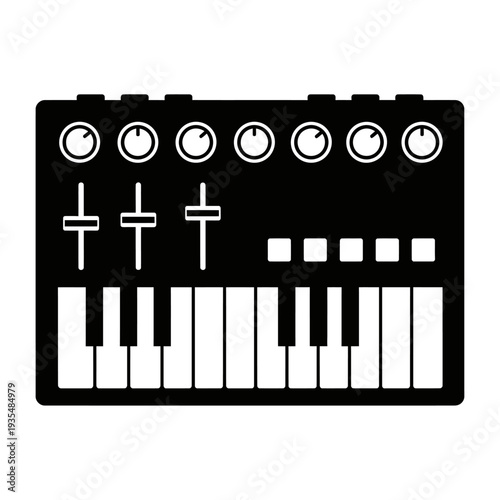 Black camera icon vector illustration set with simple film symbol design