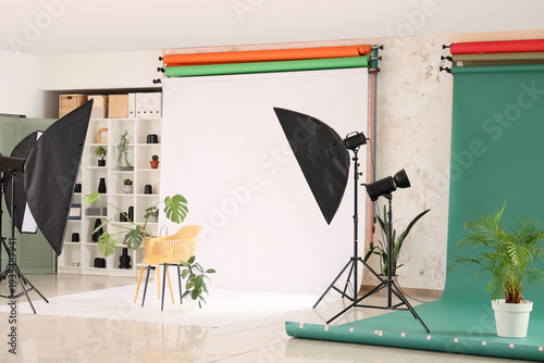 Chair with houseplants and ...