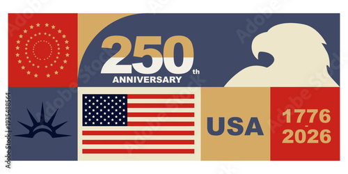  250th Anniversary of USA banner.