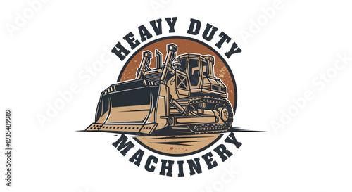 Heavy Duty Machinery Logo Design for Construction and Industrial Business.