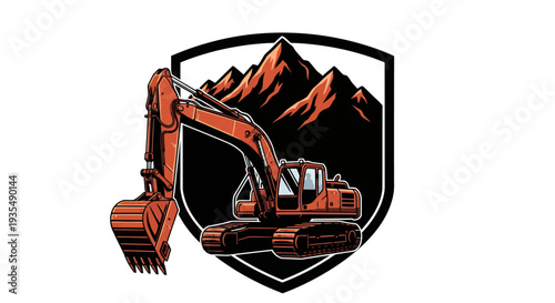 Heavy Duty Excavator Machine Ready for Construction Work.