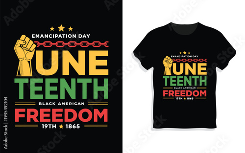 Creative Juneteenth National Independence Day T-Shirt Design Bundle.