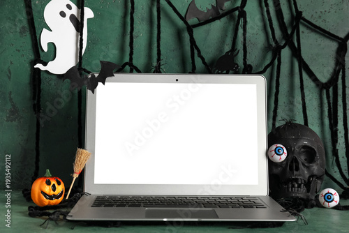 Modern laptop and decor for...