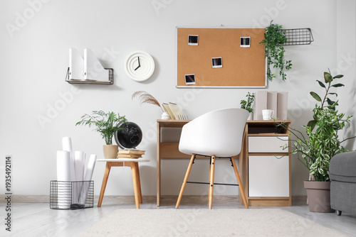 Interior of office with wor...