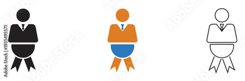 Talent acquisition , Customer Satisfaction Rating Line Icon . user profiles with star ratings illustrating customer satisfaction levels, online reviews, feedback system, and reputation concept.