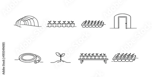 Garden lifestyle horizontal divider set featuring fence, plants and rustic decor accents
