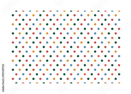 Small scale colorful polka dot seamless pattern background with evenly spaced decorative circular elements