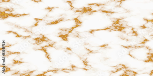 White marble surface with intricate veins of shimmering gold creating an and opulent abstract background pattern