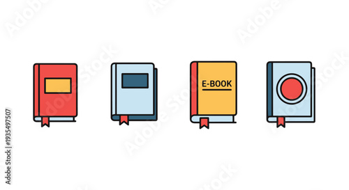 Book Line art clean creative tone vector