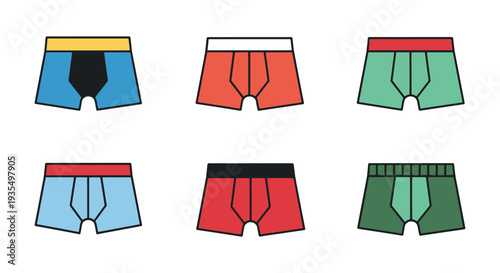 Boxer Shorts Line art vector soft tone abstract