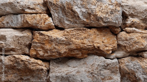 Natural rustic stone wall background with rough texture and earthy tones, ideal for architecture and design projects