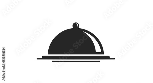 Black Serving Dish with Dome Lid.
