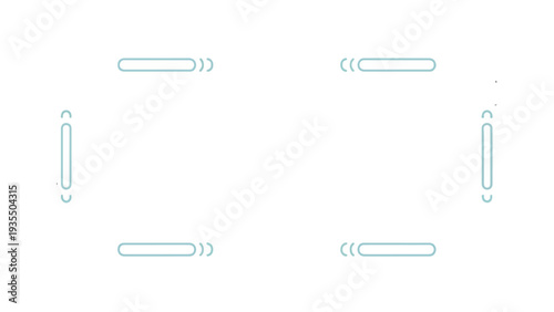 A blank white background with light blue lines and shapes arranged in a symmetrical pattern.