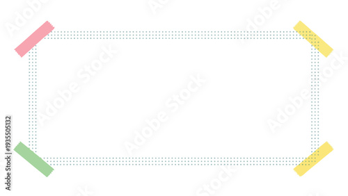 A blank white grid pattern with colorful sticky notes on the corners, against a clean white background.