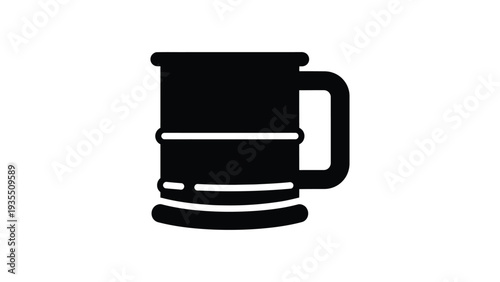 Flour sifter steel icon for sifting flour evenly for baking preparation.Flour sifter steel icon for sifting flour evenly for baking preparation.