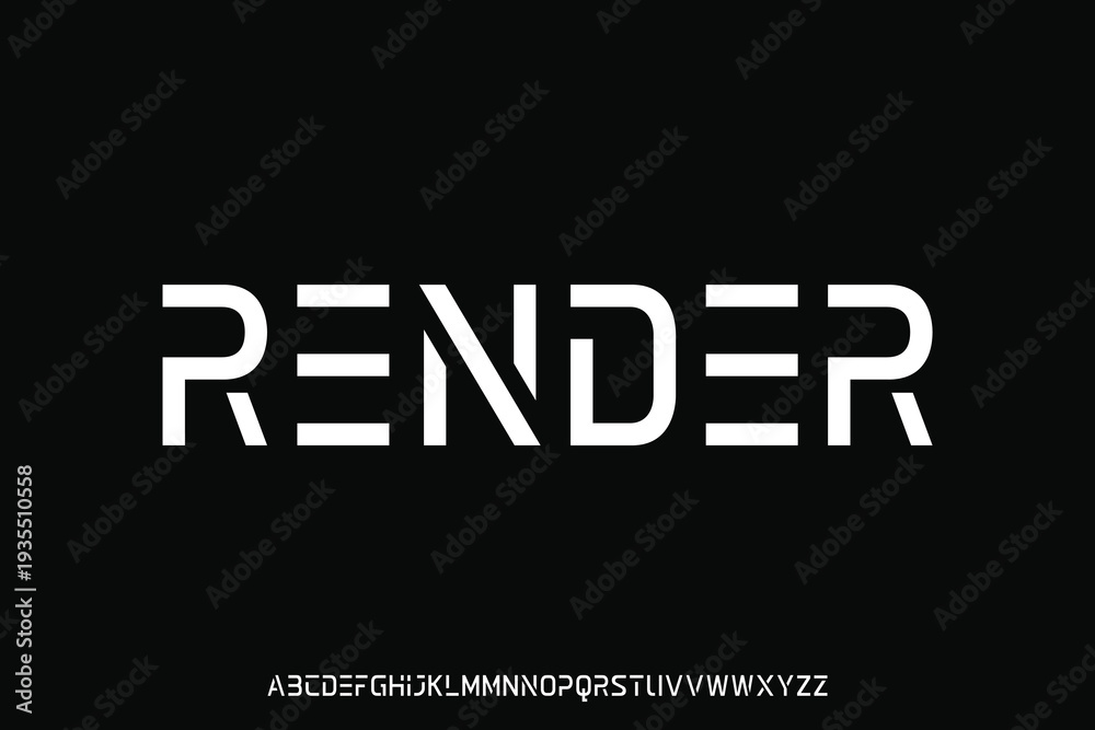 Fototapeta premium Display alphabet font vector design suitable for headline, poster, logo, magazine and many more