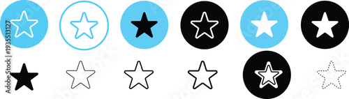 Favorite, Review and Bookmark Star Symbols .favorite star icon rating symbol reward rating mark icons. Star Rating Icon Set