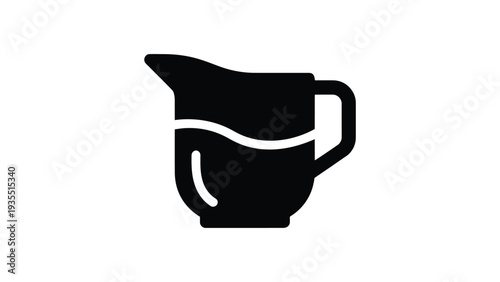Gravy separator jug icon for separating fat from sauces and gravies in kitchen.Gravy separator jug icon for separating fat from sauces and gravies in kitchen.