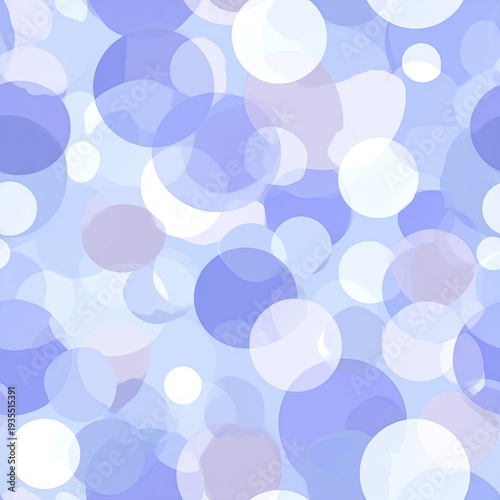 Round water bubbles fill a light blue background with a simple and minimal look under sunny colors. The scene shows clarity and freshness SEAMLESS PATTERN
