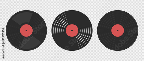 Vinyl vintage record, Gramophone LP record with long playback sound. CD disc of old vintage player, Music hits 70s 80s 90s DJ party