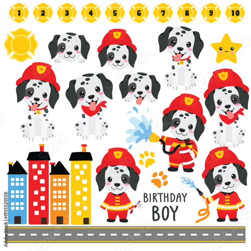 Fire Truck, Fire Engine, Firetruck, Fire, Flames,  Dalmations, Dogs, Firefighters, Boy Birthday