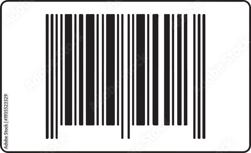 Business inventory barcode, bar code line art icon for apps and websites