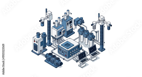 Advanced Automated Industrial Manufacturing Production Line Equipment.