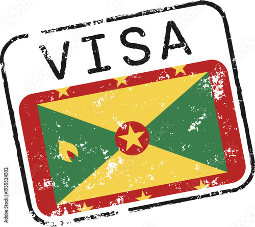 Grenada Visa Grunge Stamp