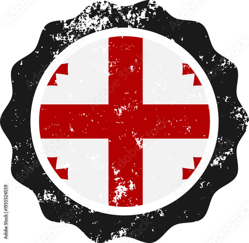 Georgia Flag Grunge Stamp
